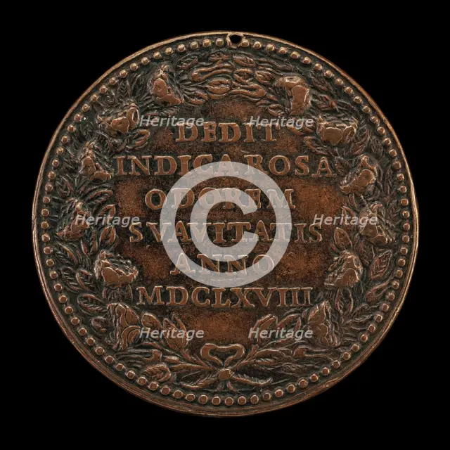Beatification of Saint Rosa of Lima, 1586-1617, Beatified 1668, Canonized 1671 [reverse], 1668. Creator: Gaspare Morone Mola.