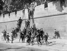 Beating the Bounds, Longwall Street, Oxford, Oxfordshire, 1908. Artist: Henry Taunt