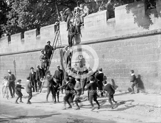 Beating the Bounds, Longwall Street, Oxford, Oxfordshire, 1908. Artist: Henry Taunt.