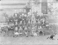 Beating the bounds ritual, St Mary And St Johns Church, Cowley, Oxford, Oxfordshire,1914. Artist: Henry Taunt