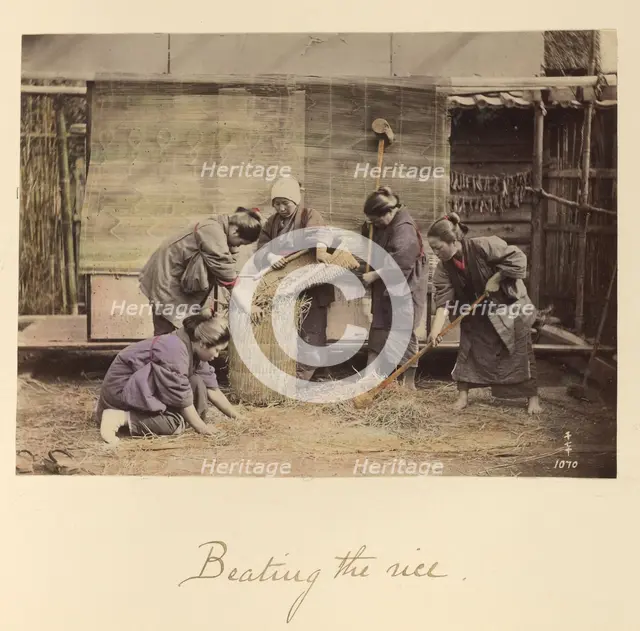 Beating the Rice, about 1873-1883. Creator: Shinichi Suzuki I.