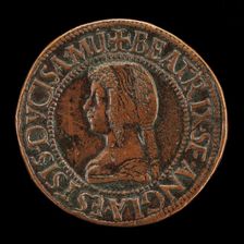 Beatrice d'Este, 1475-1497, Wife of Lodovico Maria Sforza 1491 [reverse], 1497. Creator: Unknown