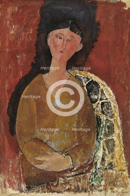 Beatrice Hastings assise, 1915. Creator: Modigliani, Amedeo (1884-1920).