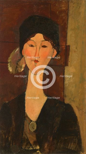 Beatrice Hastings (in front of a door), 1915. Creator: Modigliani, Amedeo (1884-1920).