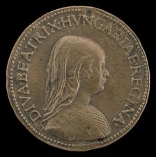 Beatrice of Aragon, 1457-1508 [obverse], probably 1491/1505. Creator: Unknown
