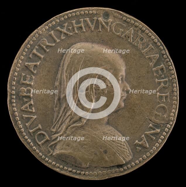 Beatrice of Aragon, 1457-1508 [obverse], probably 1491/1505. Creator: Unknown.