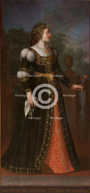 Béatrix of Geneva, wife of Thomas I of Savoy. Artist: Anonymous 
