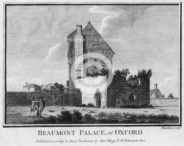 Beaumont Palace, Oxford. Artist: Hawkins