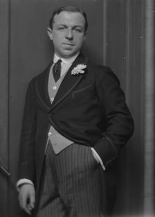 Beaufort, Count de, portrait photograph, 1914 Mar. 24. Creator: Arnold Genthe