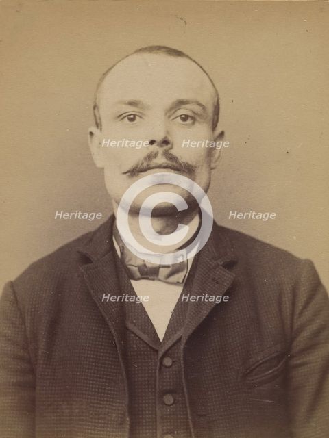 Beaufort. Gilbert. 32 ans, né à Paris Xle. ébéniste. Anarchiste. 5/3/94., 1894. Creator: Alphonse Bertillon.