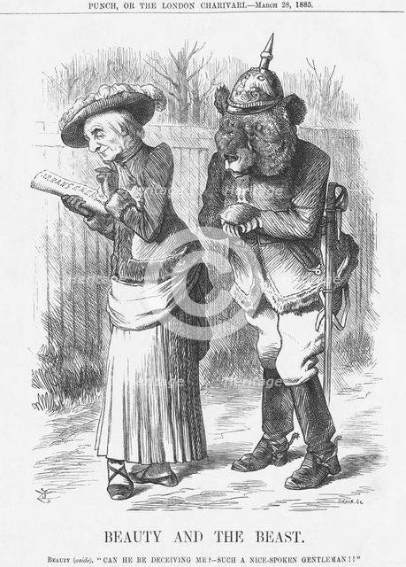'Beauty and the Beast', 1885. Creator: Joseph Swain.