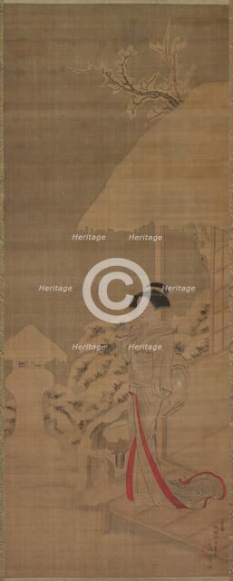 Beauty (Bijin) in the Snow, late 18th-early 19th century. Creator: Kokan Shiba (Japanese, 1747-1818).