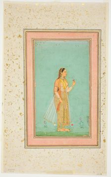 Beauty Holding a Flower, , mid-17th century. Creator: Unknown
