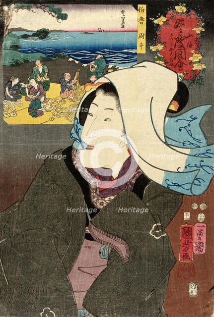 Beauty in Wind: Totto yakutae, 1852. Creator: Utagawa Kuniyoshi.