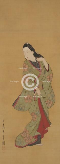 Beauty Turning Her Head, c. 1685-94. Creator: Hishikawa Moronobu.