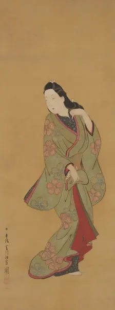 Beauty Turning Her Head, c. 1685-94. Creator: Hishikawa Moronobu