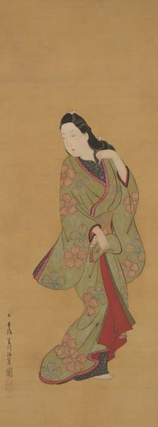 Beauty Turning Her Head, c. 1685-94. Creator: Hishikawa Moronobu