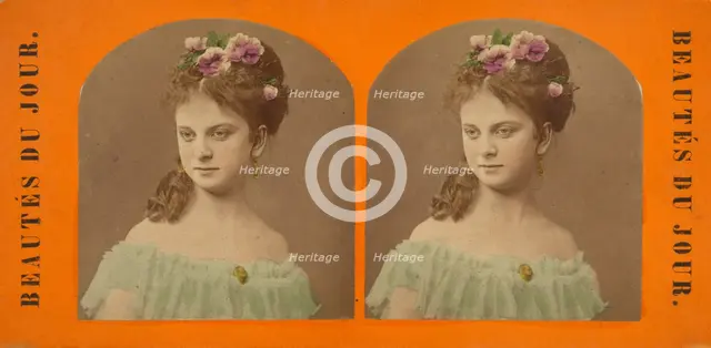 Beautes Du Jour., 1880s. Creator: E. Linde.
