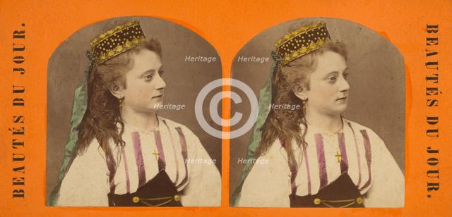 Beautes Du Jour., 1880s. Creator: E. Linde.