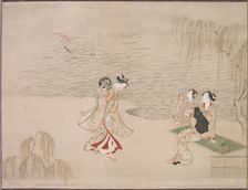 Beauties at the Seashore, c. 1765-1792. Creator: Ippitsusai Buncho (Japanese)