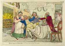 Beauties of Grease [altered to] Greece — or — Luxuries of the Kremlin. Vide Brighton Vagaries..., c. Creator: Isaac Robert Cruikshank