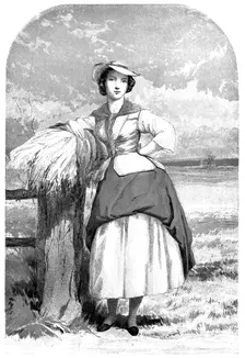 Beauties of England and Wales - "A Reaper", Worcestershire - by J. Absolon - exhibited in the New Wa Creator: Unknown