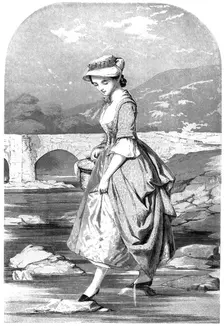 Beauties of England and Wales - "The Squire's Daughter", Staffordshire - by J. Absolon - exhibited i Creator: Unknown