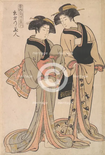 Beauties of the East, ca. 1782. Creator: Kitao Shigemasa.