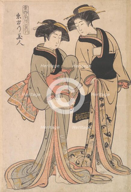 Beauties of the East, ca. 1782. Creator: Kitao Shigemasa.