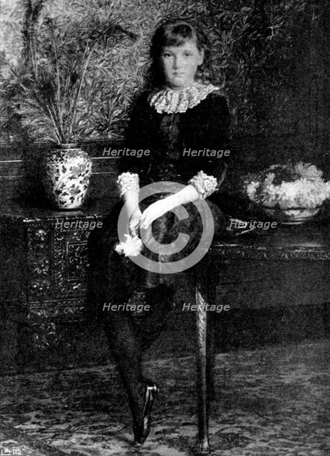 Beautiful Children at the Grafton Gallery: Mabel, Daughter of C. J. Galloway...E. J. Gregory, 1895. Creator: Unknown.