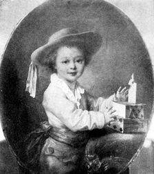 Beautiful Children at the Grafton Gallery: The House of Cards, 1763-1788 - F. H. Drouais, (1895). Creator: Unknown
