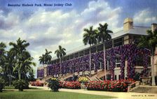 Beautiful Hialeah Park, Miami Jockey Club Florida, USA, 1940. Artist: GW Romer