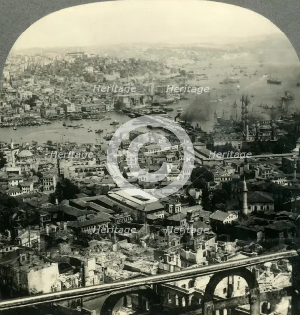 'Beautiful Istanbul, a City of Two Continents - Asia in Distance to the Northeast (Right)', c1930s. Creator: Unknown.
