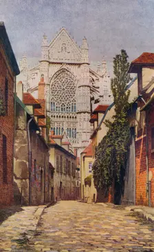 Beauvais Cathedral c20th century (1933). Artist: Herbert Gordon Warlow