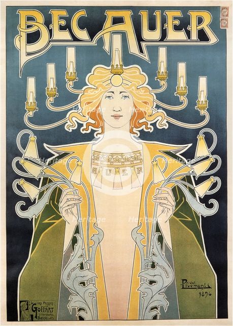 Bec Auer, 1896. Artist: Privat-Livemont, Henri (1861–1936)