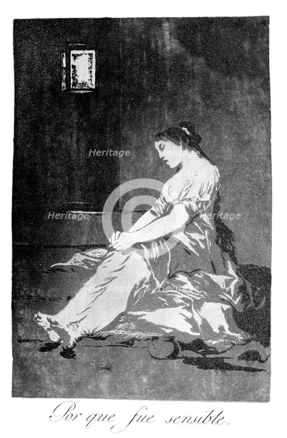 'Because she was susceptible', 1799. Artist: Francisco Goya