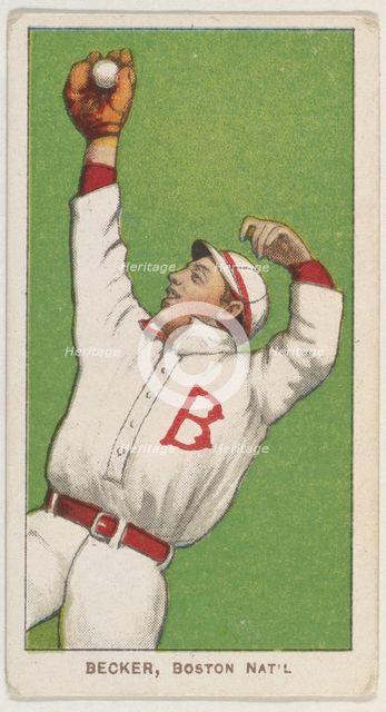 Becker, Boston, National League, from the White Border series (T206) for the American T..., 1909-11. Creator: American Tobacco Company.