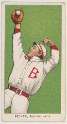 Becker, Boston, National League, from the White Border series (T206) for the American T..., 1909-11. Creator: American Tobacco Company