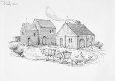 Beckery Chapel, Glastonbury, c5th-6th century, (1990-2010). Artist: Judith Dobie