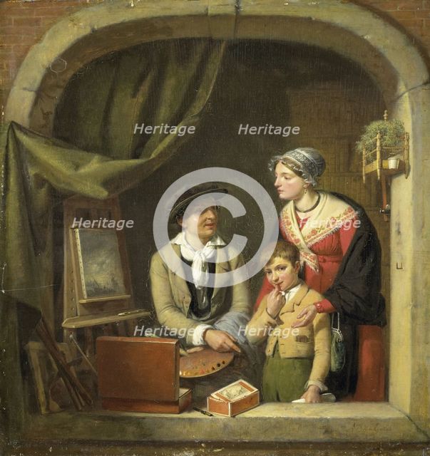 'Becoming a Painter', 1825-1827.  Creator: Jean-Baptiste Van Eycken.
