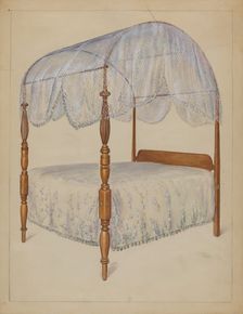 Bed, 1935/1942. Creator: Bernard Gussow