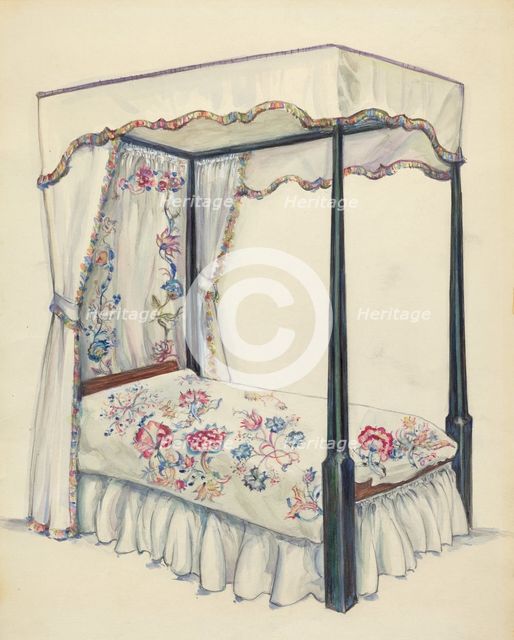 Bed, 1935/1942. Creator: Isadore Goldberg.