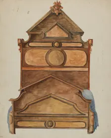 Bed, 1935/1942. Creator: Juanita Lantz