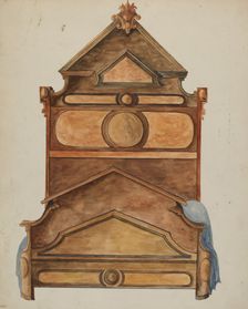 Bed, 1935/1942. Creator: Juanita Lantz