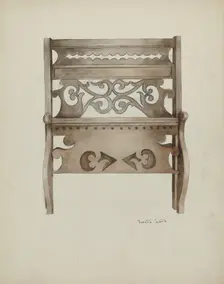 Bed, 1935/1942. Creator: Juanita Lantz