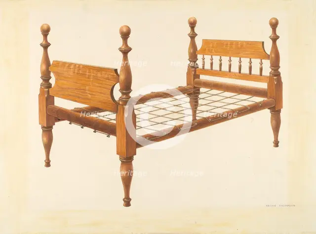 Bed: Bishop Hill, c. 1936. Creator: Archie Thompson.