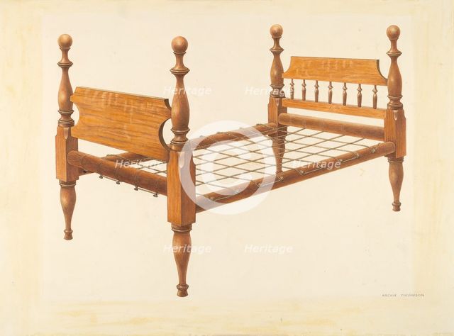 Bed: Bishop Hill, c. 1936. Creator: Archie Thompson.