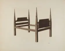 Bed, c. 1941. Creator: Pearl Davis
