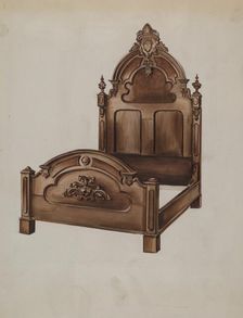 Bed, c. 1936. Creator: Natalie Simon