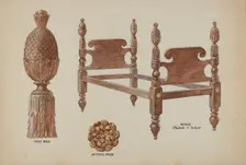 Bed, c. 1936. Creator: Otto E. Hake